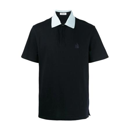 Lanvin - Pikétröjor - Blå - Herr - Storlek: M, Herr, Storlek: M