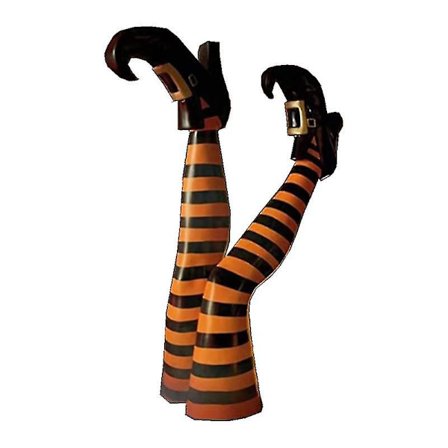 Heksens ben græsplæne ornament rekvisitter på hovedet troldmand fødder med støvler ornament gård diy dekoration til gårdsplads gårdsplads græsplæne