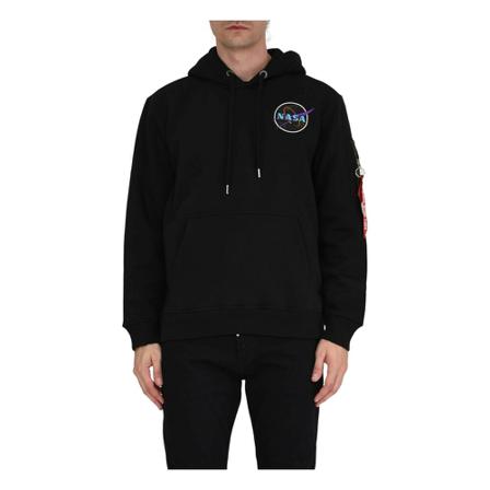 Alpha Industries, Hoodies Czarny, Mężczyzna, Rozmiar: XL