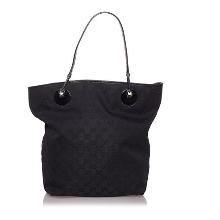 Gucci Vintage, Pre -owned GG Canvas Eclipse Tote Bag Zwart, Dames, Maat:ONE Size