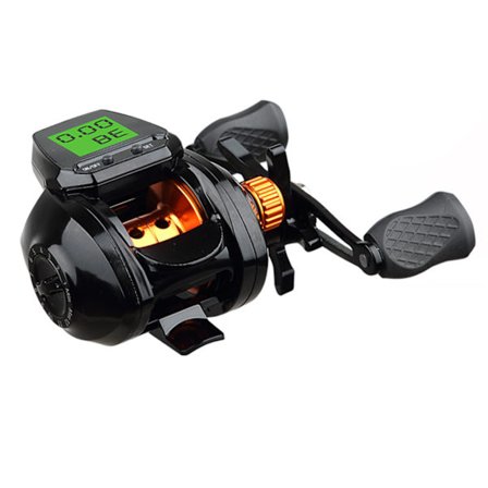 Fiskerulle Digital Display Dubbel Broms Lätt Vikt Anti Explosion Wire Baitcasting Rulle Guld