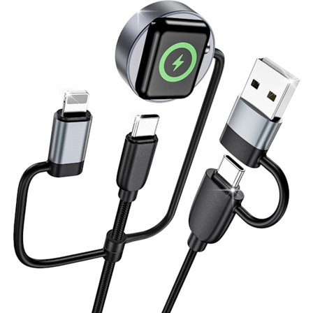 240W Hurtiglading USB C-kabel, flettet for Apple Watch/iPhone-lader/Samsung-lader, reiseutstyr for iWatch 10/9/8/7/6/5/4/3/2/1, iPhone 17-11