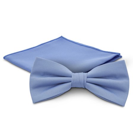 Set de nœud papillon pré-noué et pochette de costume couleur bleu clair pour hommes - Sets de nœuds papillon