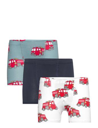 Boxer Sb Aop Fire Truck 3 Pack Night & Underwear Underwear Underpants Multi/mønstret Lindex