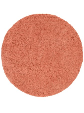Tapis Shaggy Aris - Rouge Corail Ø 200