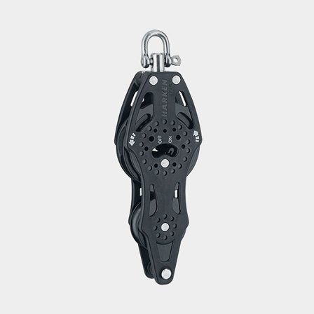 Harken 75mm Fiddle Ratchet Block - Swivel, Becket (2695)
