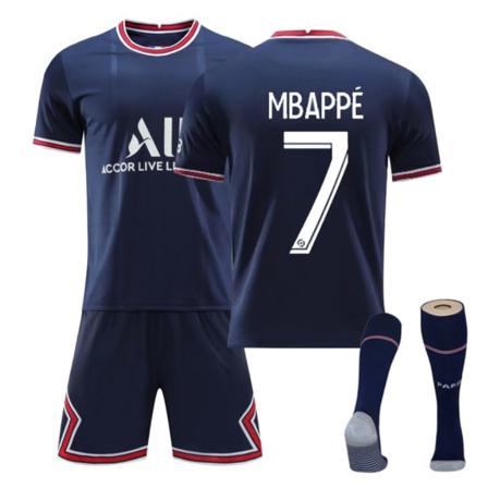 IC Fotballsett Fotballtrøye Treningstrøye zV Mbappe XS(160-165cm)