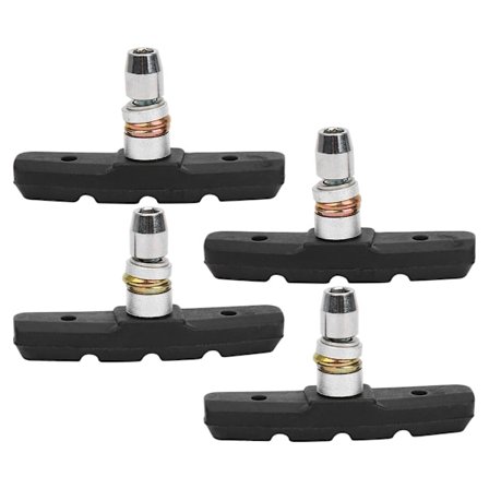 2 par mountainbike V-bremseklodser landevejscykel fixed gear gummibremsebelægning lydløs sort