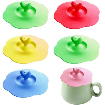 6 st Silikon Glaskopp Lock, Kopp Lock för Dryck, Silikon C