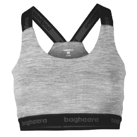 Bagheera Merino Sports Bra Women Sport-bh Dam Grå XL