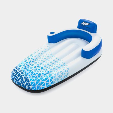Pool float Bestway Hydro Force Indigo Wave Lounge, 1.91 x 1.07 meter, white/blue + repair patch