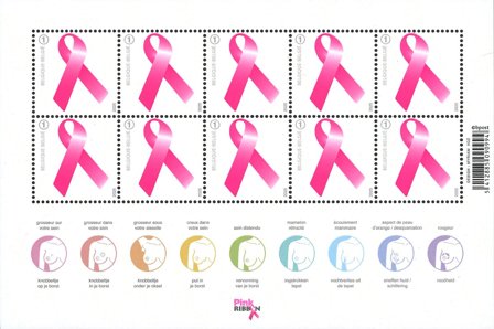 Belgien - Støt kræftens Bekæmpelse - Postfrisk ark