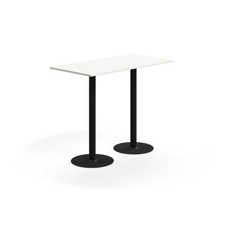 Bar table ALVA, 1400x700x1100 mm, high pressure laminate, black/white
