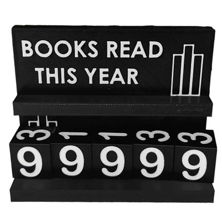 Bokhylla Dekor Bok Lästa Böcker Detta År Räknare, Räknare För Lästa Böcker Detta År För Visning Av Läsmål, Bokspårare Gåva För Bokälskare