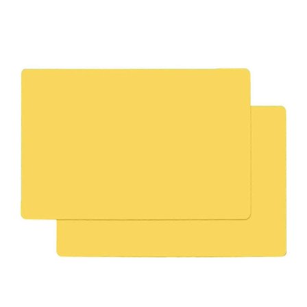 Silikonmatter for kjøkkenbenk, stor silikonbenkebeskytter, sklisikker varmebestandig skrivebordspute - Gul (FMY)