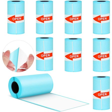 (57 x 30 mm) Självhäftande klistermärkespappersrulle 9 st Termisk foto