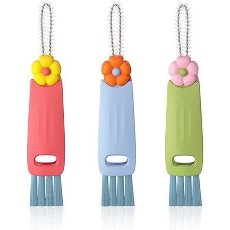 3-i-1 Spaltborste för Flasklock - Multifunktionell Spaltborste för Vattenflasklock