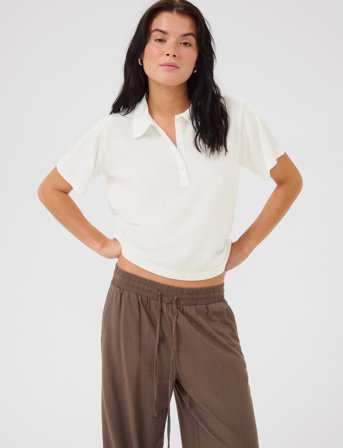 My Essential Wardrobe Abbymw Polo Tee - White - M