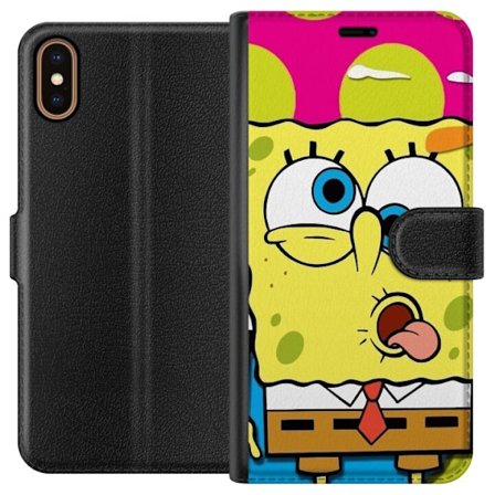 Kompatibelt Lommeboketui til Apple iPhone X SpongeBob SquarePants