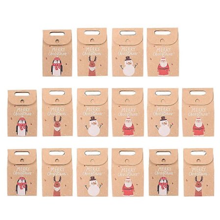 Kraftposer Julegavepose for oppbevaring 48 stk Juletema