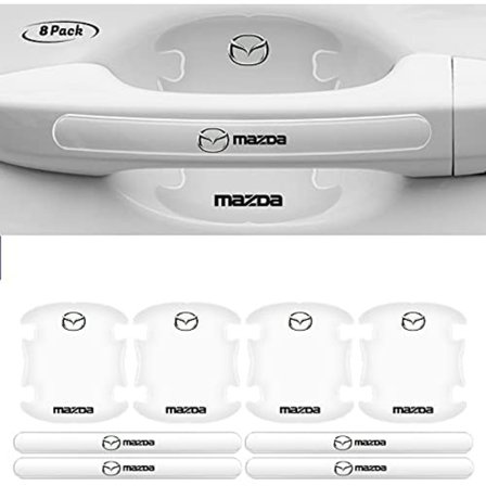 8 stk. transparente kompatible beskyttelsesfilmer for bil dørhåndtak mot riper, sidemerker, bil dør beskyttelsesfilmer (cmt-10), cmt-09
