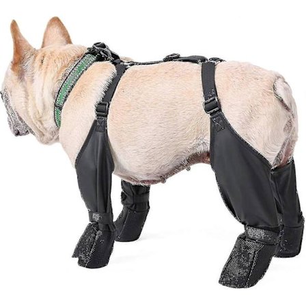 Vinter Hundesko Anti-skli, Vanntette Hundesko Med Hjelpestropp, Hundesko Med Robust Gummisåle, Anti-fall Hundetursko