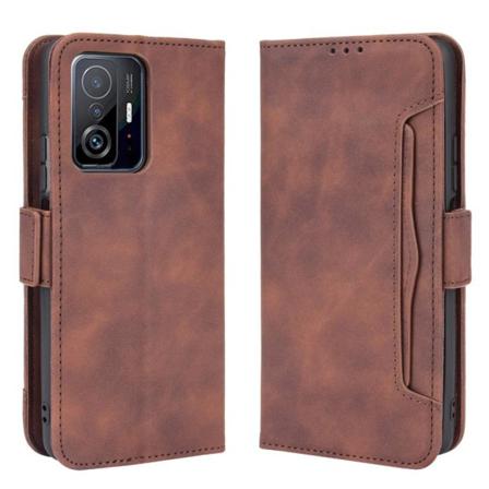 Xiaomi 11t / 11t Pro Plånboksfodral 6-fack - Brun Brun