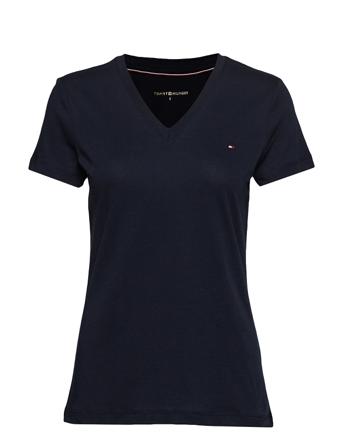 Heritage V-Neck Tee T-shirt Top Blå Tommy Hilfiger
