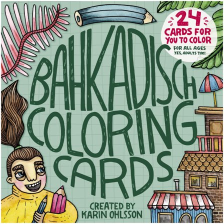 BahKadisch Coloring Cards Green