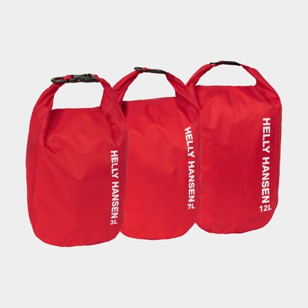 Drybag set / waterdichte opbergtassen Helly Hansen Light Alert Red, 70D, 3/7/12 liter, 3-pack
