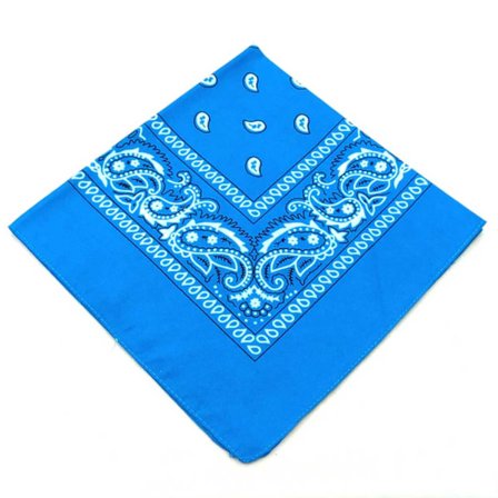 Bandana skjerf sjal snus klut paisley mønster blå