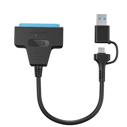 USB 3.0/USB-C til SATA 2,5" HDD/SSD-adapterkabel – 25 cm