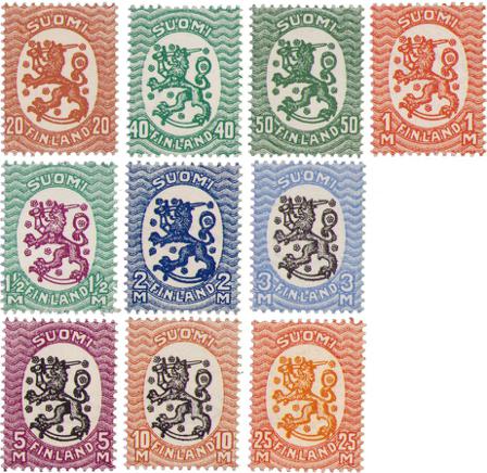 Finland 1927 - MICHEL 128-137 - Postfrisk