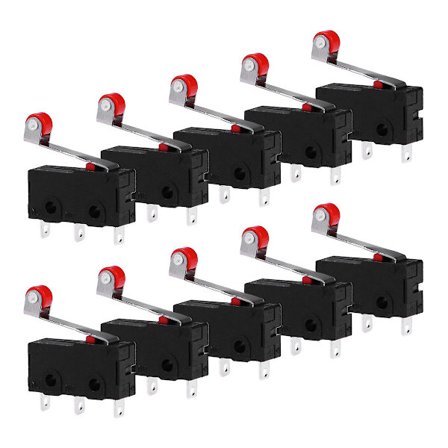 10 kpl Voswitch Roller Micro Switch Micro Snap Switch Roller Switch Micro Switch 18mm/ 0.7