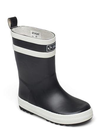 Saming Kids Rubber Boot Shoes Rubberboots High Rubberboots Unlined Rubberboots Svart ZigZag