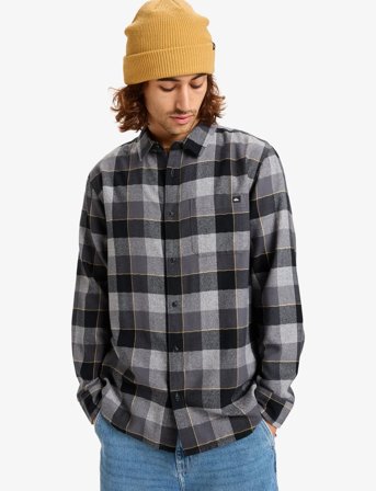 Quiksilver Motherfly Plaid Ls Shirt - Grey - S