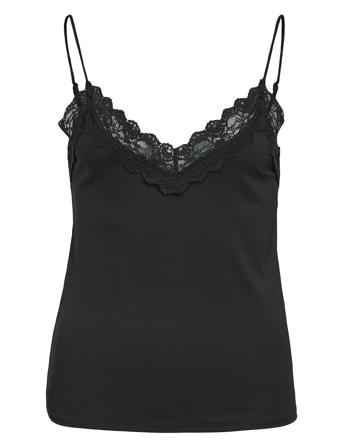 Objleena New Lace Singlet Noos Black Object