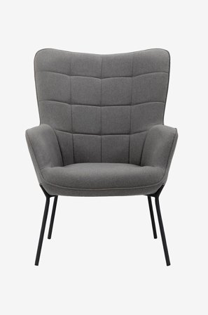 Loft24 - Lounge-tuoli Boris - Harmaa - Nojatuolit - - Homeroom