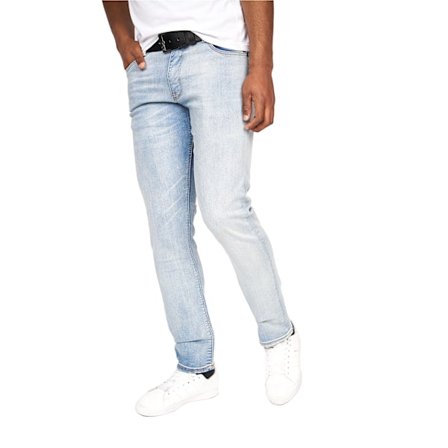 Crosshatch Cadman Straight Jeans för Herr 38R Ljus Tvättad