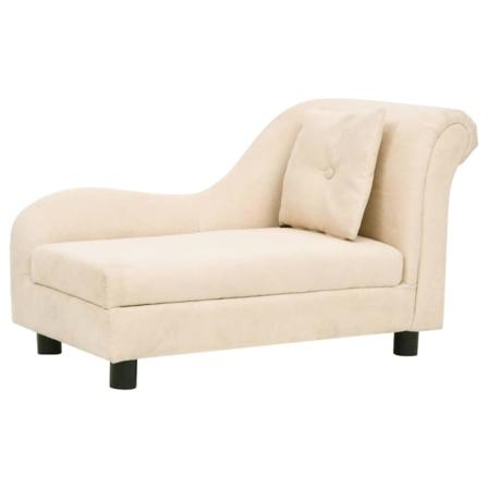 Vidaxl Hundsoffa Med Kudde Gräddvit 83x44x44 Cm Plysch Creme