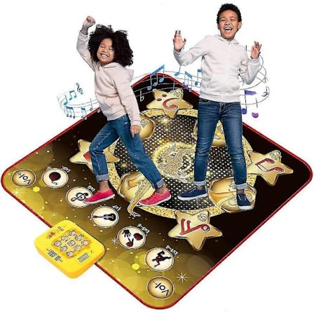 Dansematte, danseleke gave til barn jenter gutter 3-12 år, dansepute med trådløs Bluetooth, 9 utfordringsspillmoduser - Perfekt