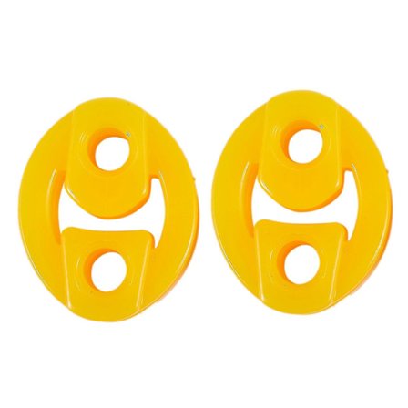 Gummibøsning til udstødningsophæng med 2 huller til racerbiler, 4 stk.