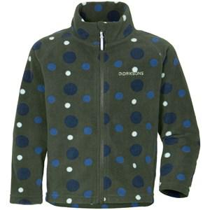 Kids - Didriksons Green Monte Kids 7 Dotted Fleece Jacket 110 cm - Fleeces and midlayers - 110 CM - Green