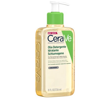 CERAVE Olio Detergente Idratante Schiumogeno 236ml - Gel detergente viso