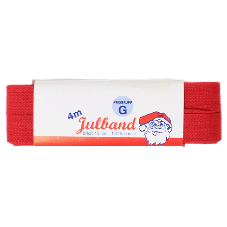 Trend-Tex Julband 13 mm Sytillbehör Röd 13mm x 4m