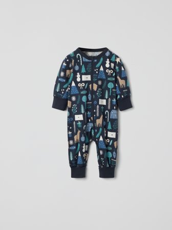 Polarn O. Pyret Pyjamasoverall jul - 86|92 - barnkläder - blue