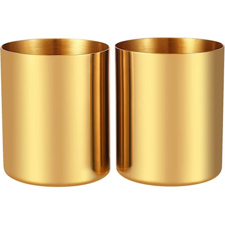 2-pak Guld Blyantsholder, 304 Rustfrit Stål Penholder, Blyantkop, Penkop, Penpot