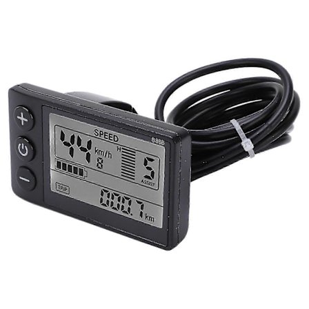 S866 Elektrisk Cykel Display LCD Meter 24V 36V 48V Elektrisk Scooter Kontrolpanel med SM Stik