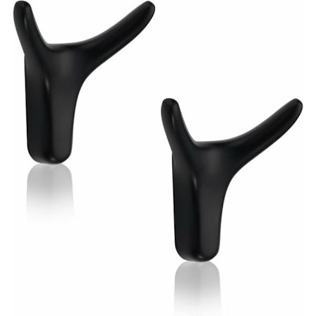 Baderom Håndkle Kroker, Matte Svarte Veggkroker, Kåpe og Håndkle Kroker for Baderom, Robust og Stilig Veggkroker for Hengende Klær, Hatter