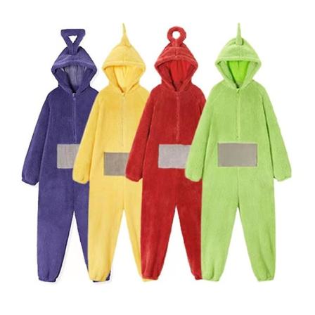 Teletubbies Kostumer Cosplay Unisex Disi Onesies Lala Pyjamas Voksen Pyjamas Dyre Nattøj Jule Pyjamas Jumpsuit Green S